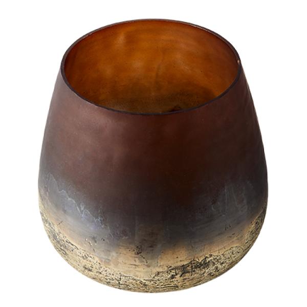 Lana vase 15 cm brun/gull