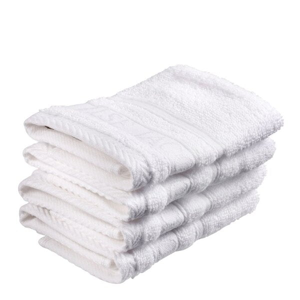Bath Collection vaskeklut 30x30 cm 4 stk white cotton
