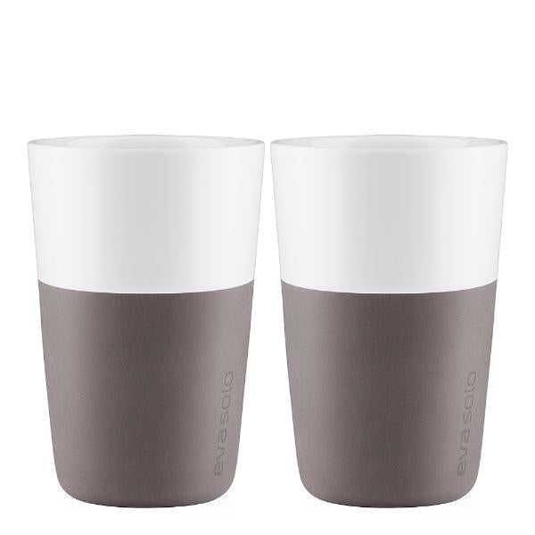 Caffé Latte krus 36 cl 2 stk grå