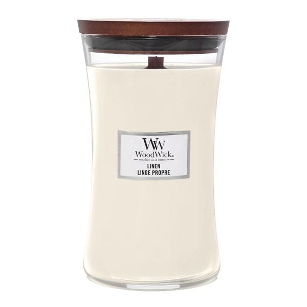 Hourglass duftlys stor linen