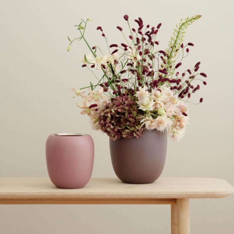 Ora vase stor 20 cm mørk burgunder