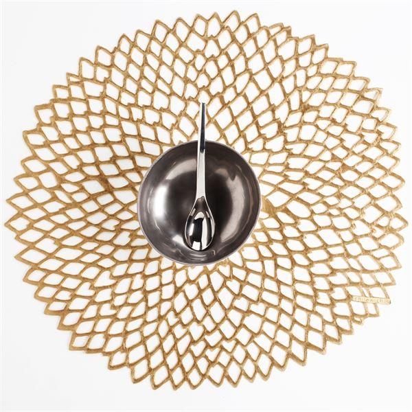 Dahlia spisebrikke 36 cm brass