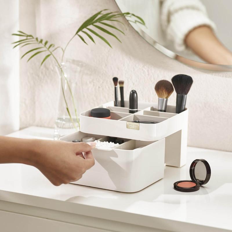 Viva sminke organizer med speil beige