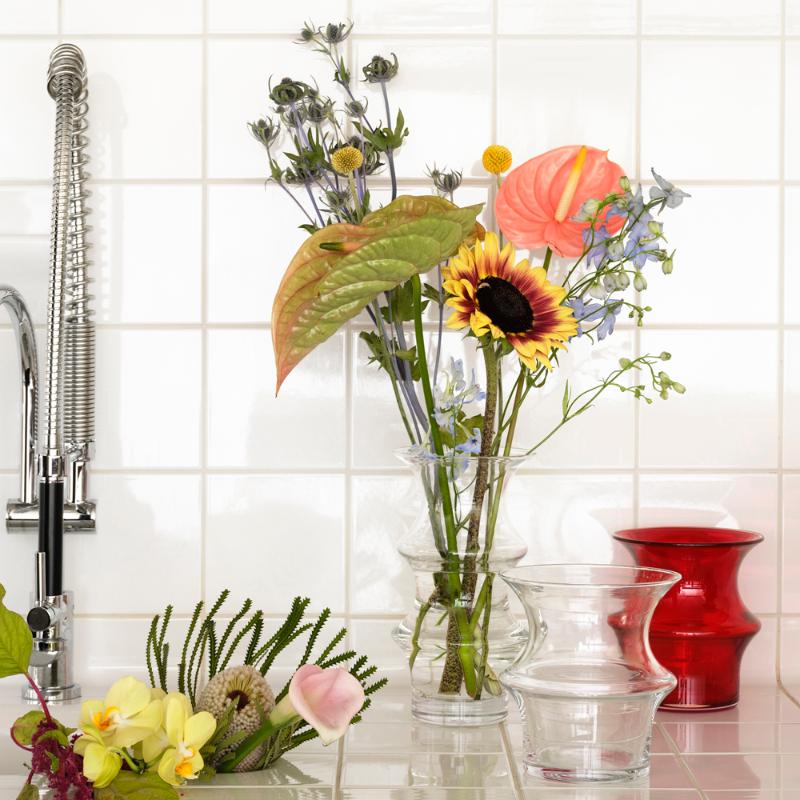 Pagod vase 255 mm rød