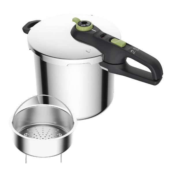 Secure Trendy trykkoker m/dampkurv 8L