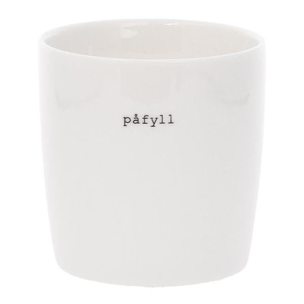 Krus mini påfyll 10 cl hvit