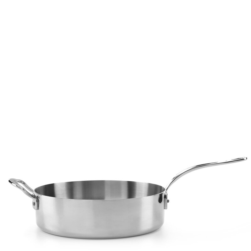 Sautépanne med lokk 26 cm 3,5L rustfritt stål