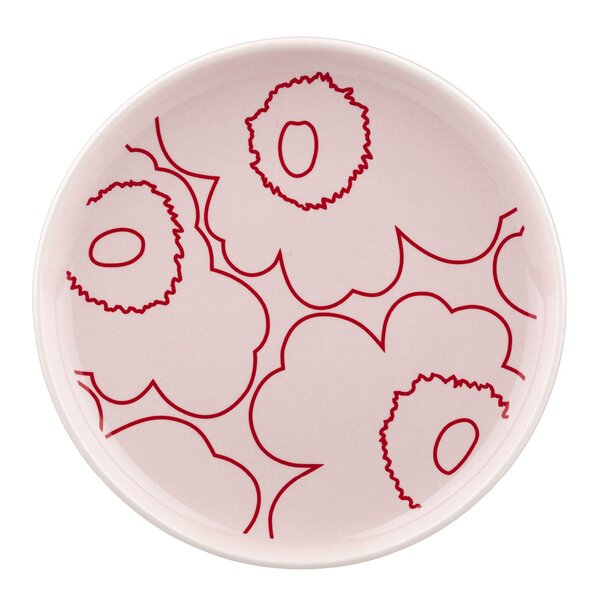 Piirto Unikko asjett 13,5 cm rosa/rød