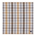 Rutete lin/bomulls serviett 50x50 cm oliven/hvit/beige