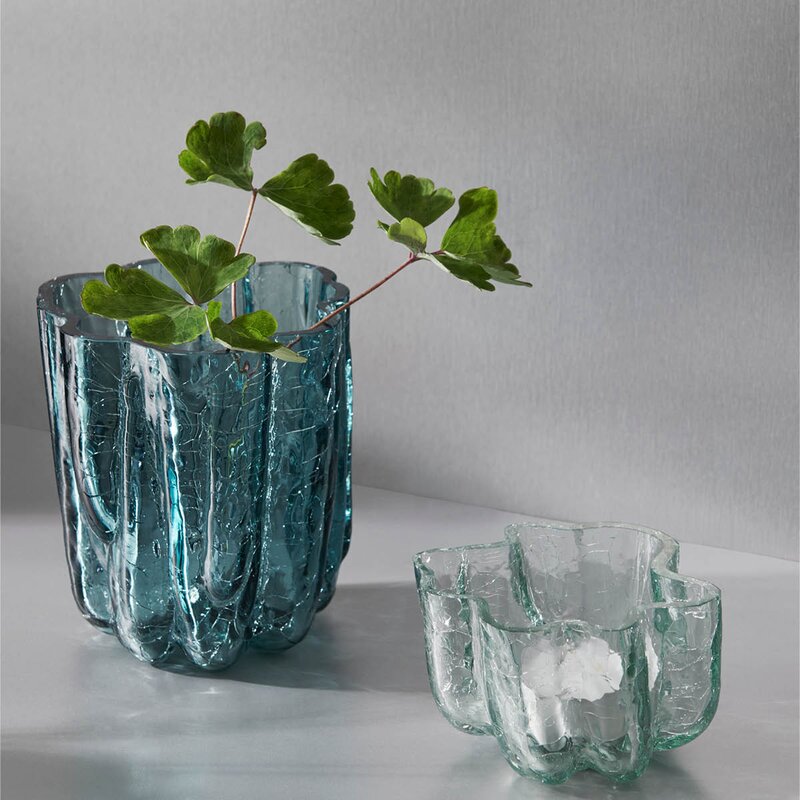 Crackle vase 12 cm sirkulær