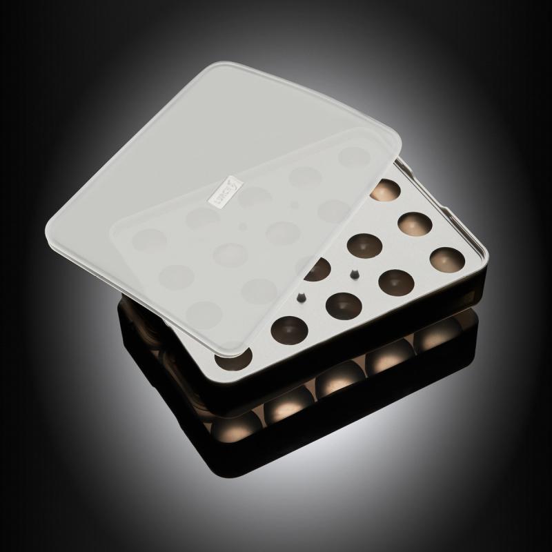 Isbitform kuler m/ lokk 3 cm svart