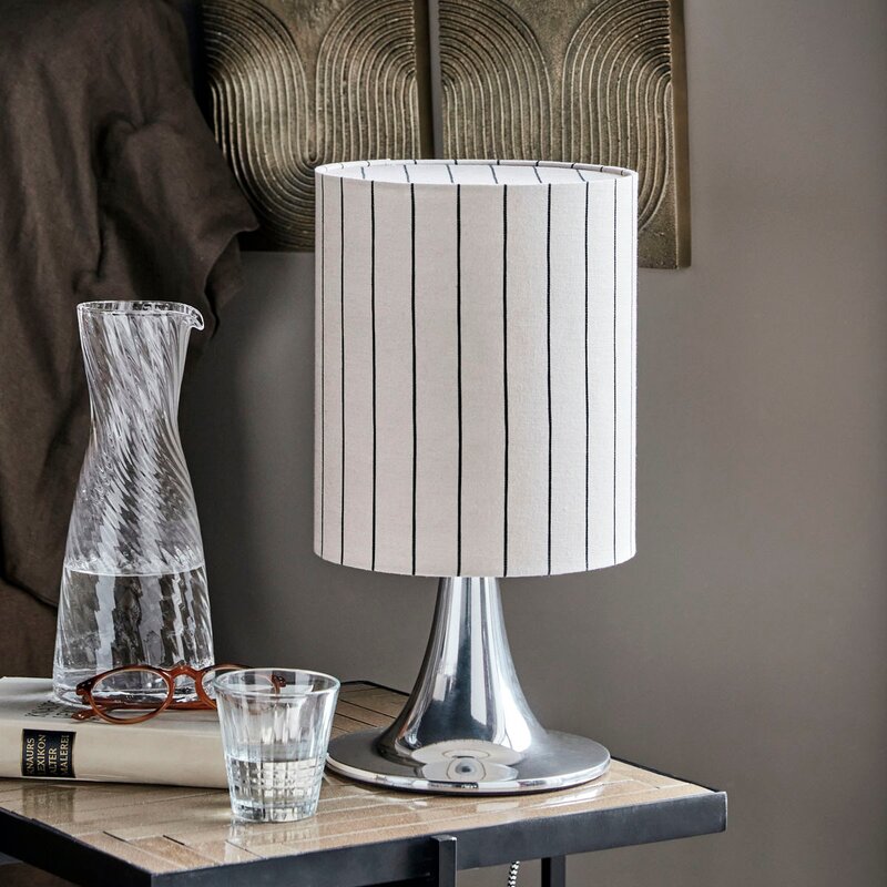 Tulip bordlampe 38 cm sølvfinish