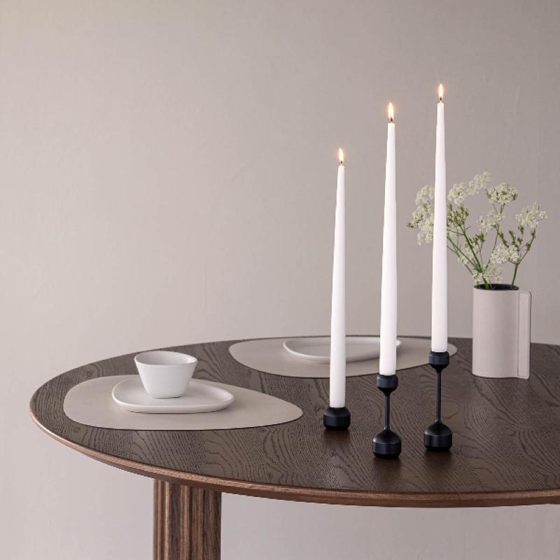 Silhouette lysestake 3,4 cm 2 stk svart