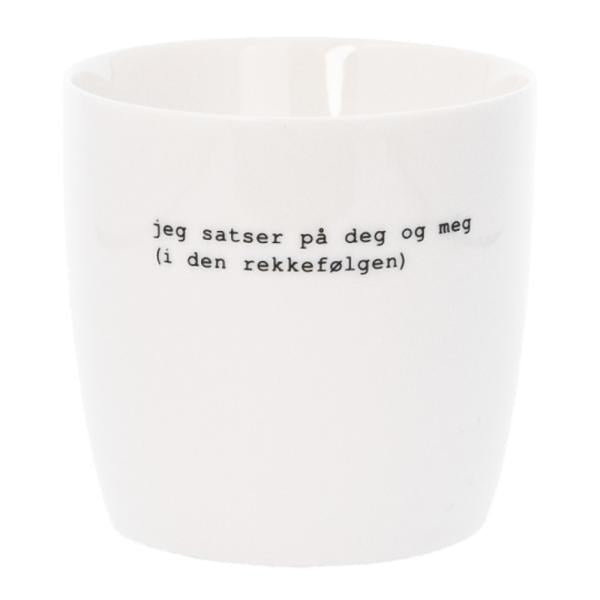 Trygve Skaug krus jeg satser på deg og meg 30 cl hvit