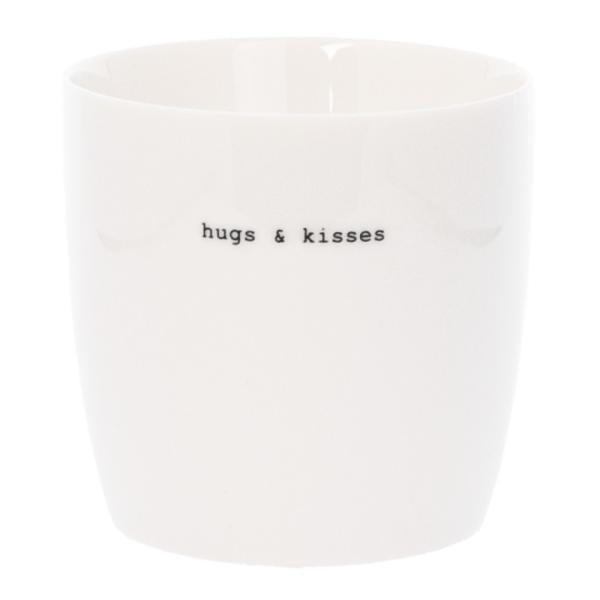 Krus hugs and kisses 30 cl hvit