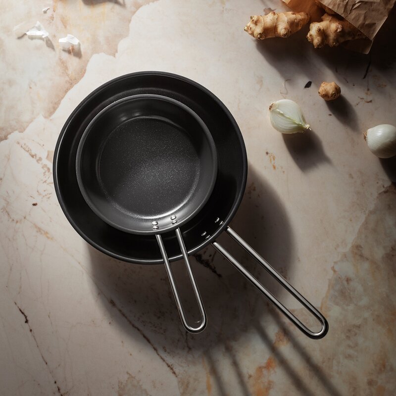 Stainless Steel stekepanne 30 cm keramisk Slip-Let® belegg