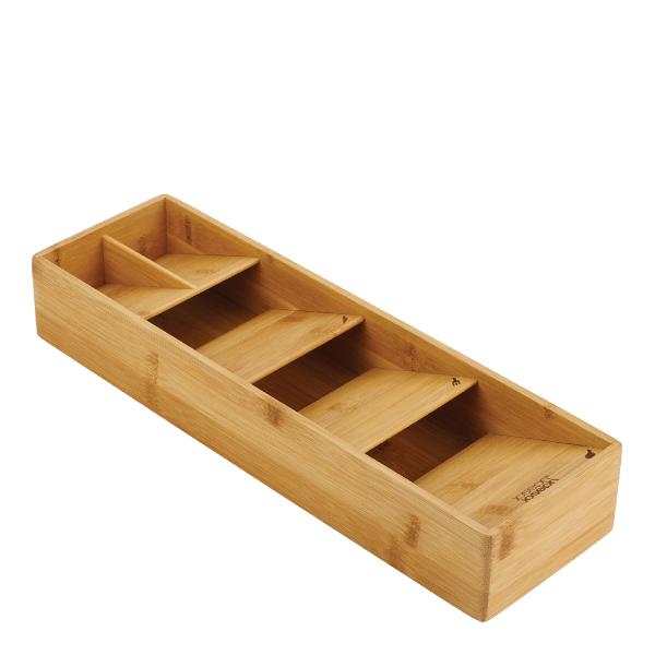 DrawerStore Bamboo bestikkoppbevaring 5 rom natur