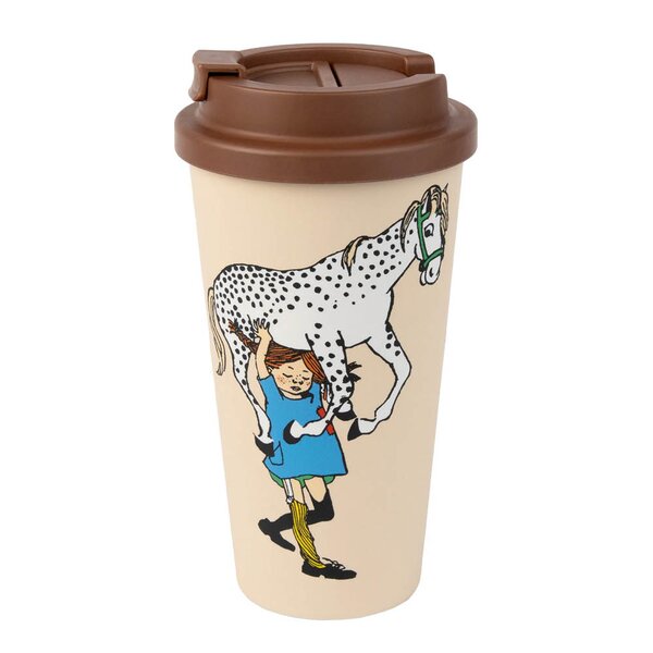Pippi take away kopp 45 cl hest beige