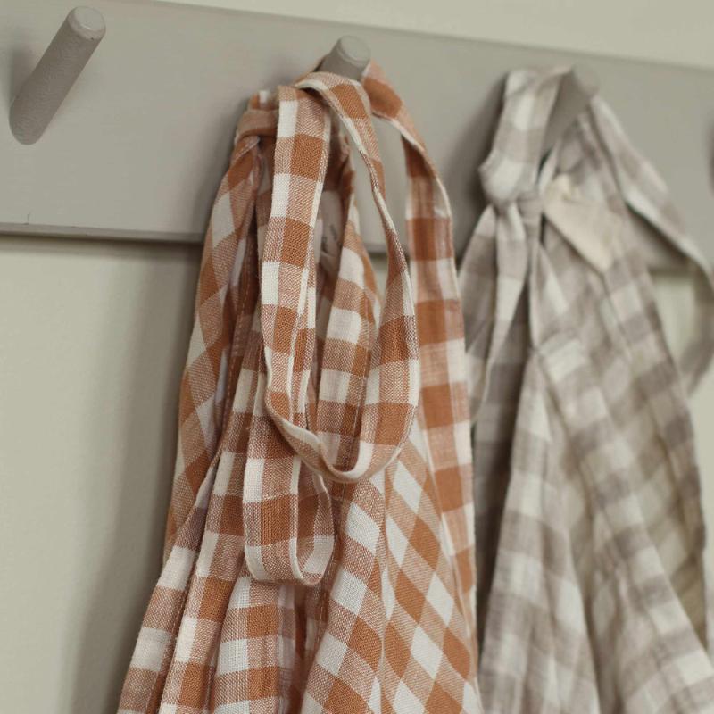 Forkle 90x75 cm gingham natural