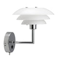 DL20 vegglampe 20 cm opal/krom