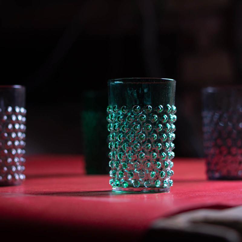 Hobnail glass 20 cl 6 stk aquamarine
