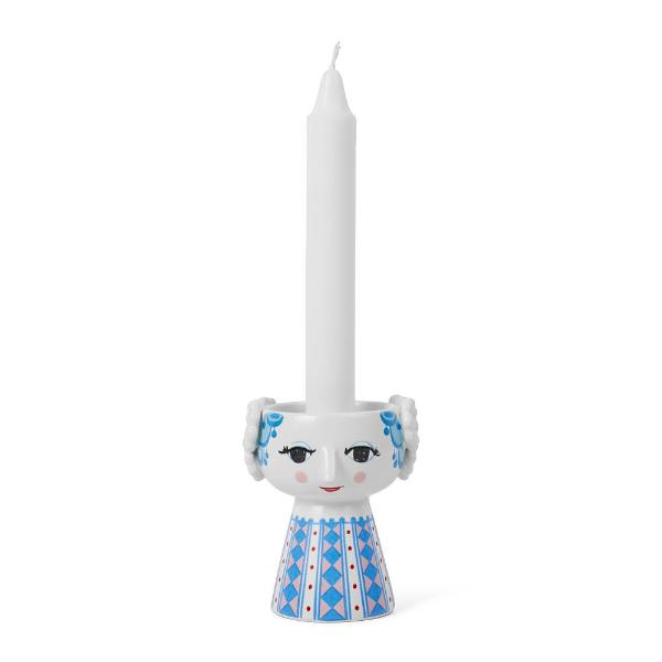 Eva lysestake 9,5 cm blå