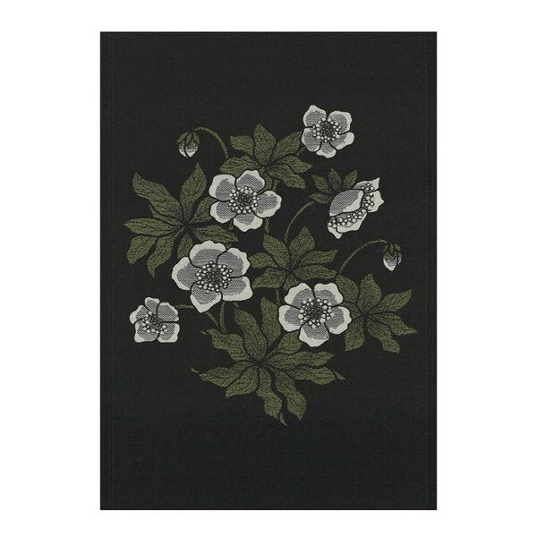 Skumringsblomst håndkle 35x50 cm grønn