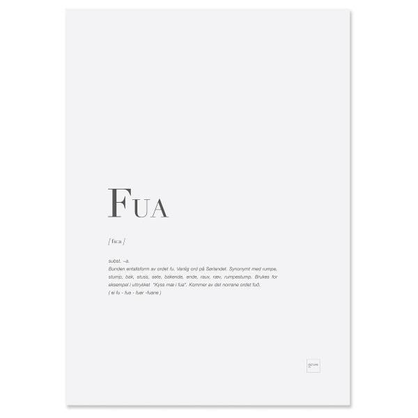 Poster Fua 30x40 cm hvit