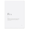 Poster Fua 30x40 cm hvit