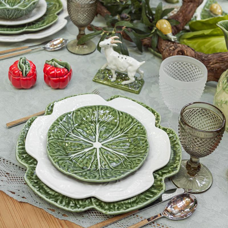 Cabbage tallerken kålblad 19 cm grønn