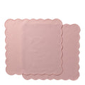 Scallopped tekstilserviett 2 stk 40x40 cm pudderrosa
