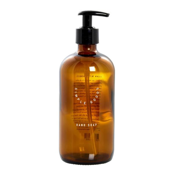 Empty glass bottle tom såpedispenser 500 ml Hand Soap brun