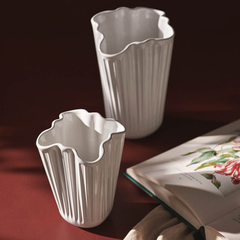 Hammershøi unfold vase 16,5 cm hvit