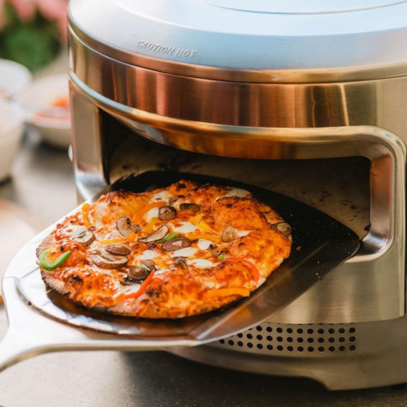 Pizzaovn vedfyrt/gass stål