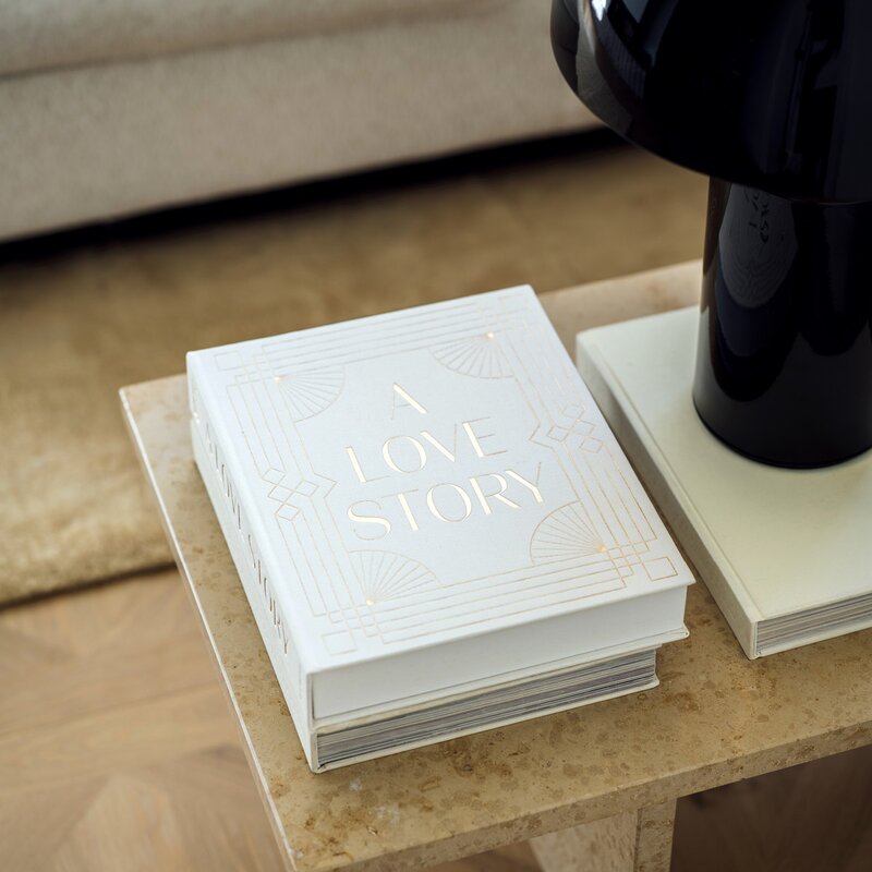 Fotoalbum A Love Story bryllupsalbum grå