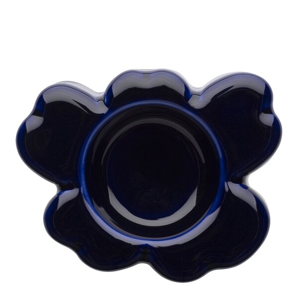 Unikko lysestake 10 cm kobolt
