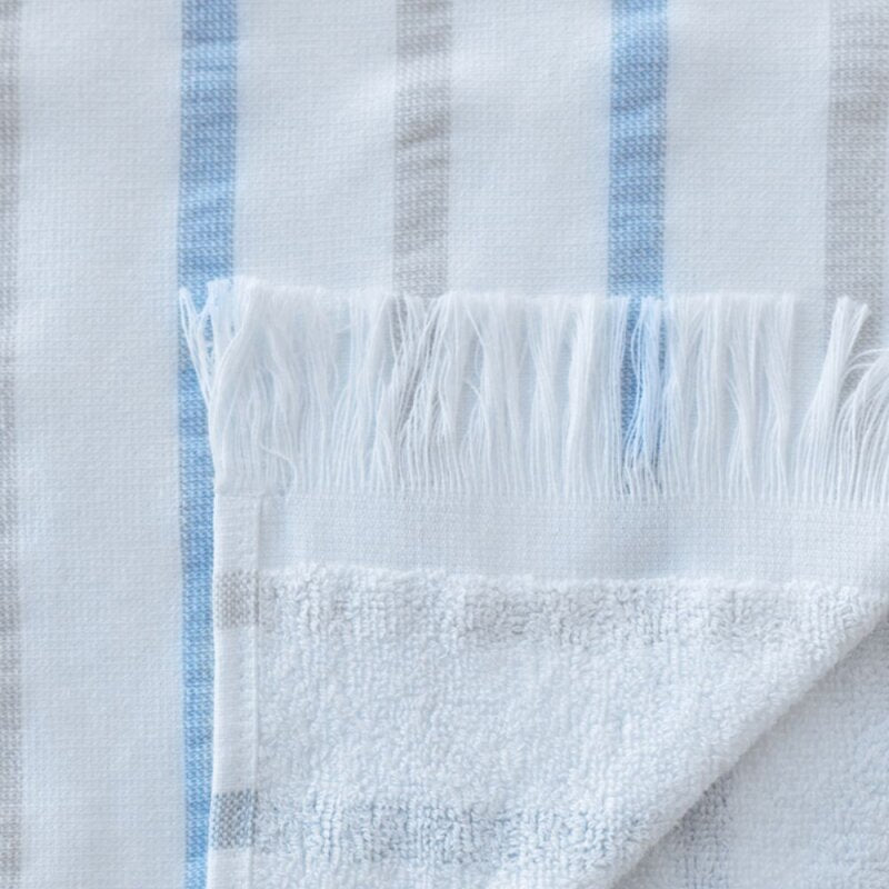 Bath Collection hamam håndkle 80x180 cm powder blue stripes