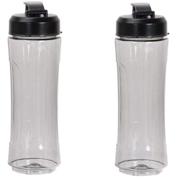 Select drikkeflaske 0,6L 2 stk klar/svart