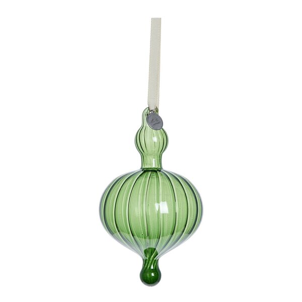 Glosille ornament 14,5 cm grønn
