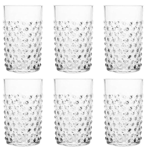 Hobnail glass 20 cl 6 stk crystal