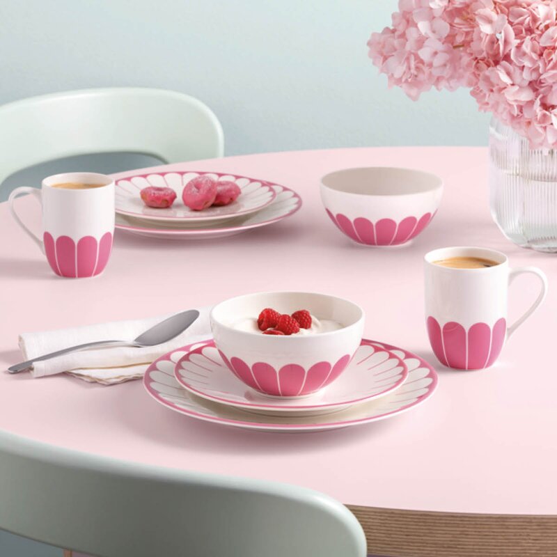 Fleur cassis frokostbolle 14 cm 43 cl rosa