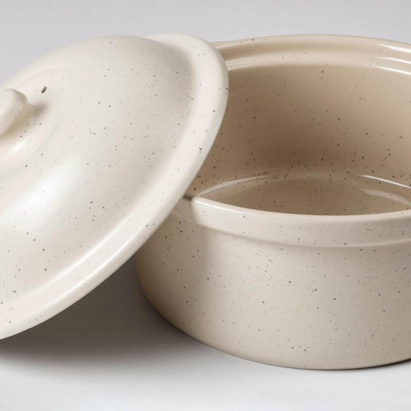 Vig ildfast form m/lokk 20,5x24x8,5 cm beige