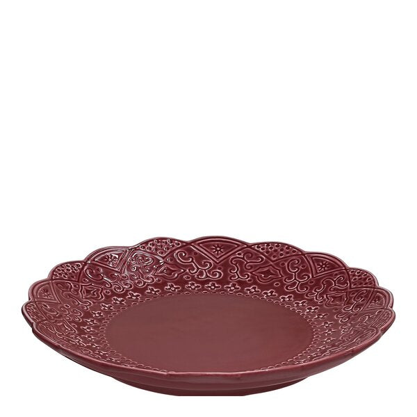 Orient assiett 19 cm vinrød