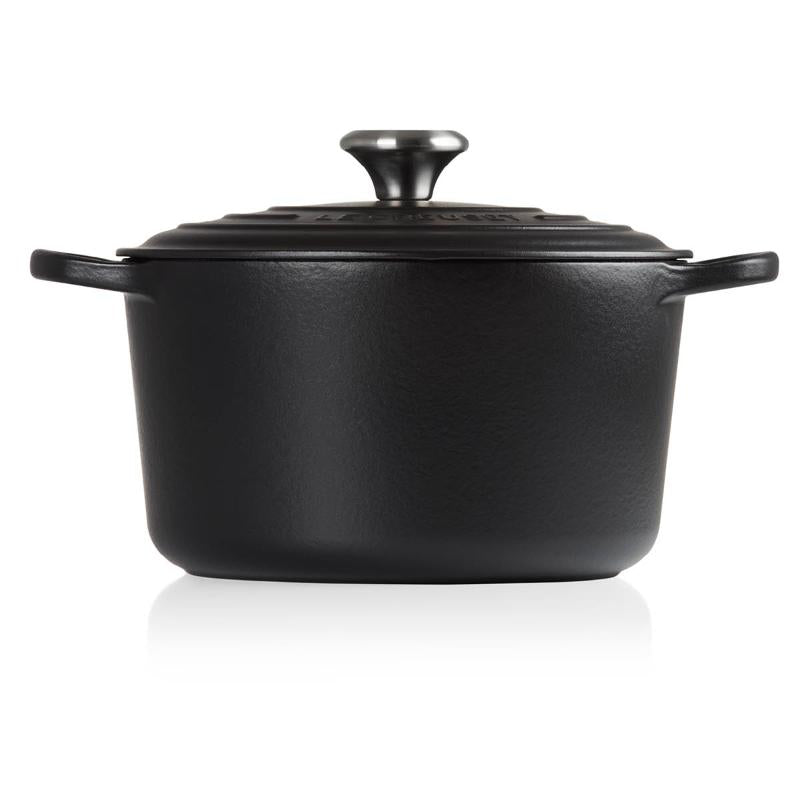 Rund støpejernsgryte 5L/24 cm matte black