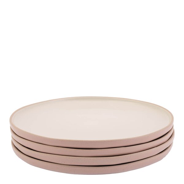 Big Love tallerken 27 cm 4 stk rosa