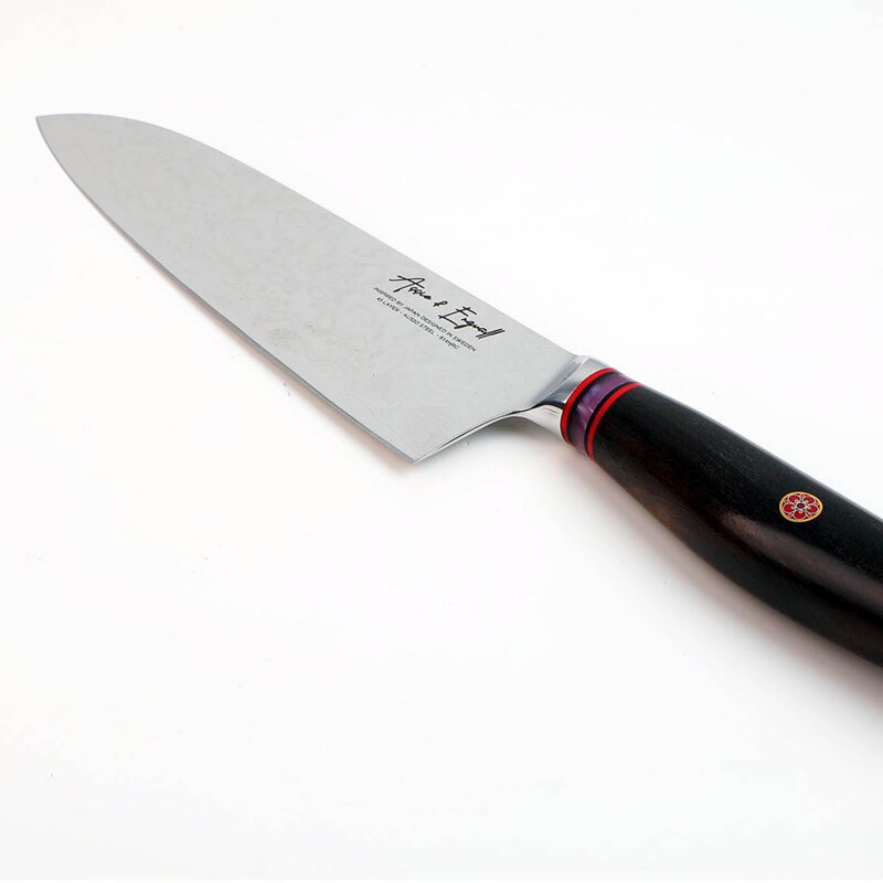 Skarp santokukniv 17,8 cm stål/tre
