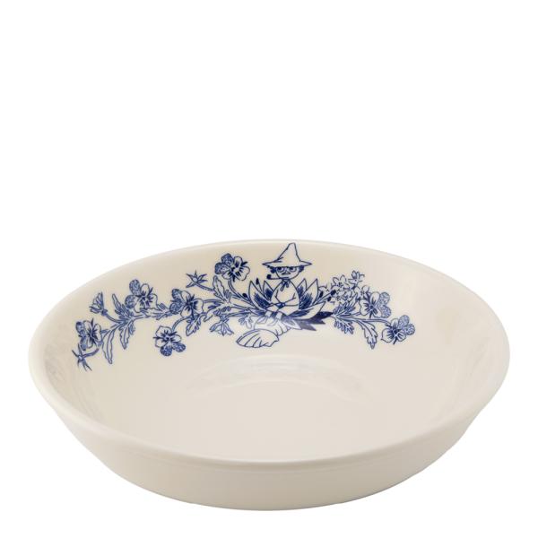Haru pastatallerken 21 cm mummi hvit/blå
