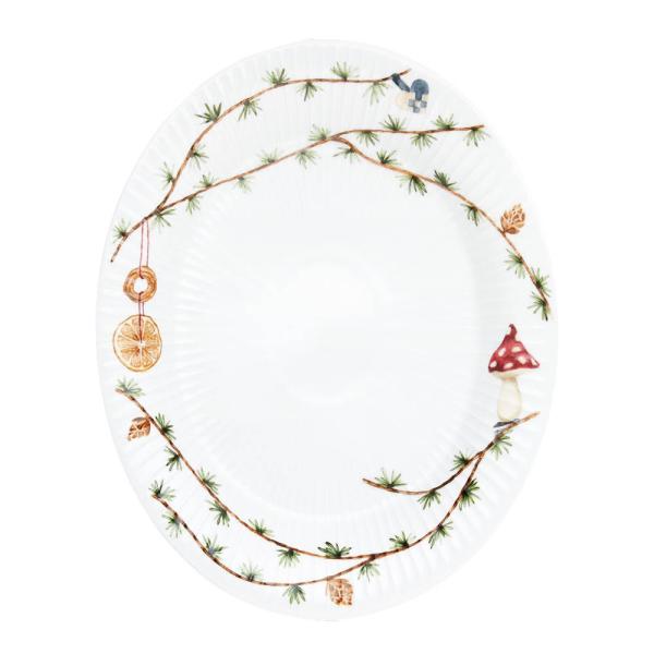 Hammershøi Christmas ovalt fat 22,5x28,5 cm