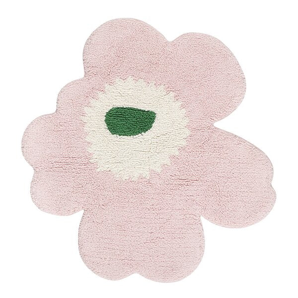 Unikko badematte 73 cm blomsterform rosa/hvit/grønn
