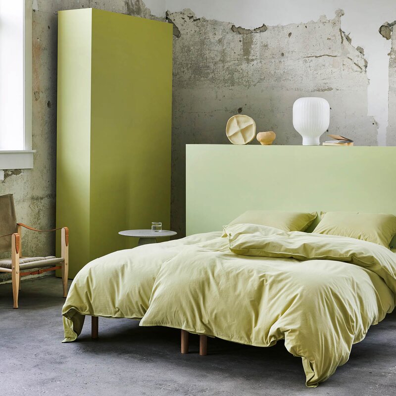 Frøya sengetøy 140x200 cm dempet lime